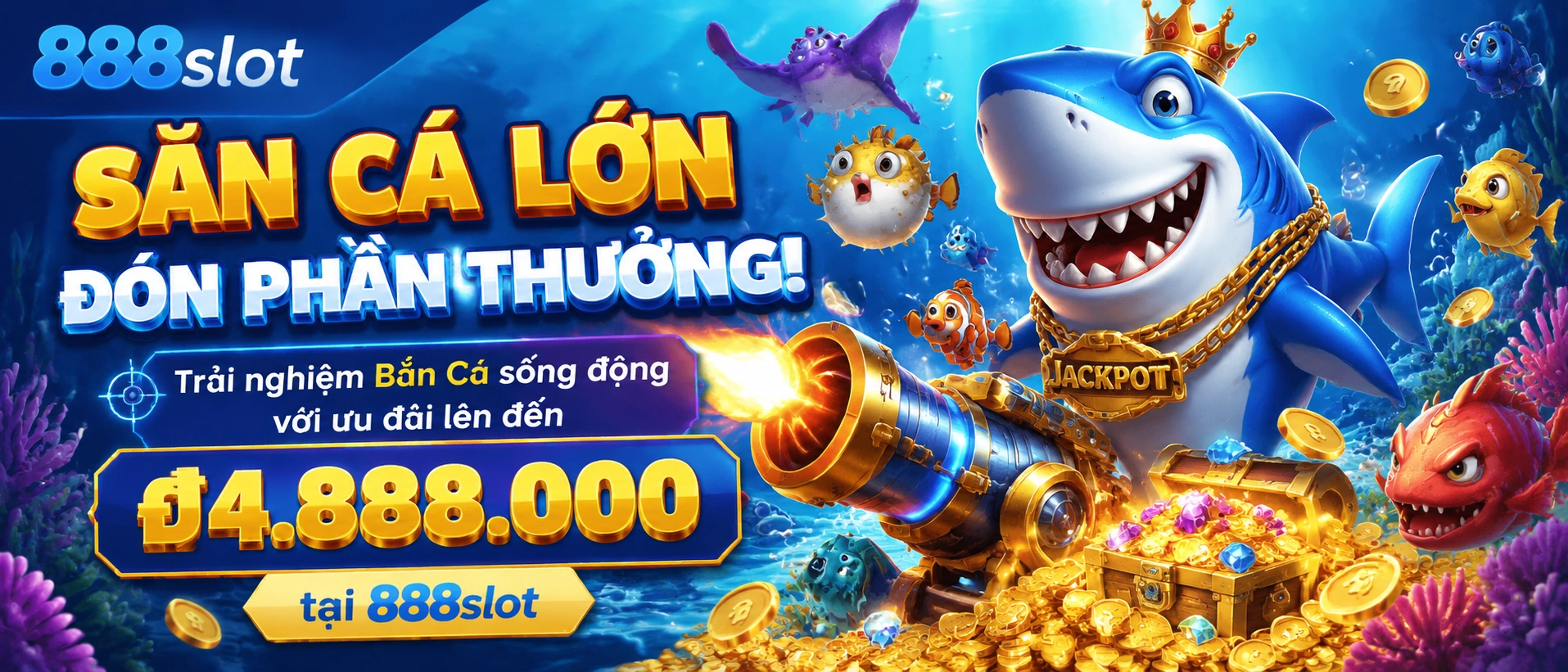 Bắn Cá Đại Dương 3D với boss fish và nền biển sâu